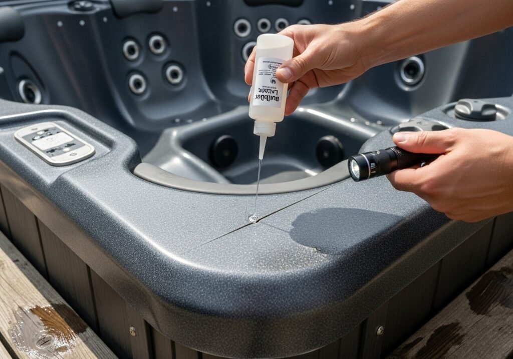 hot tub leaking repair
