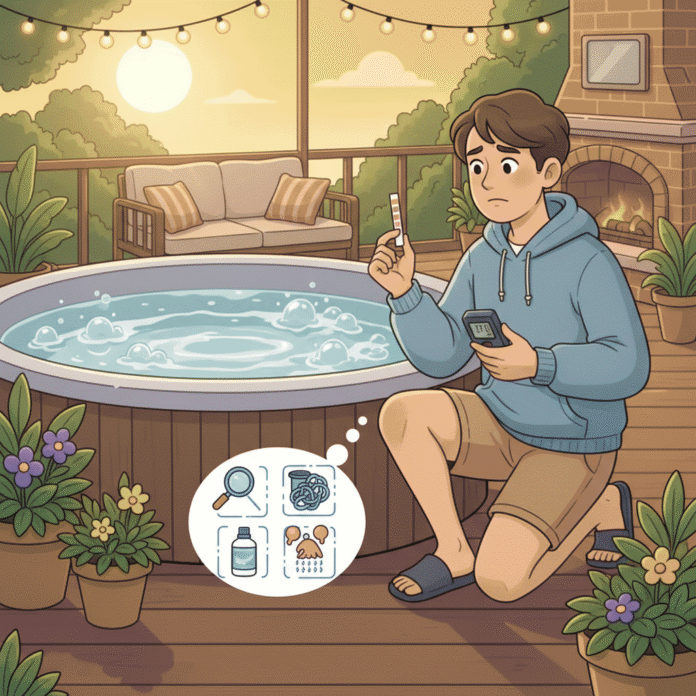 hot tub water cloudy